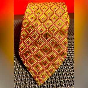 Goldlion Commodore Germany Mens Neck Tie 52” Length Vintage Diamond Pattern
